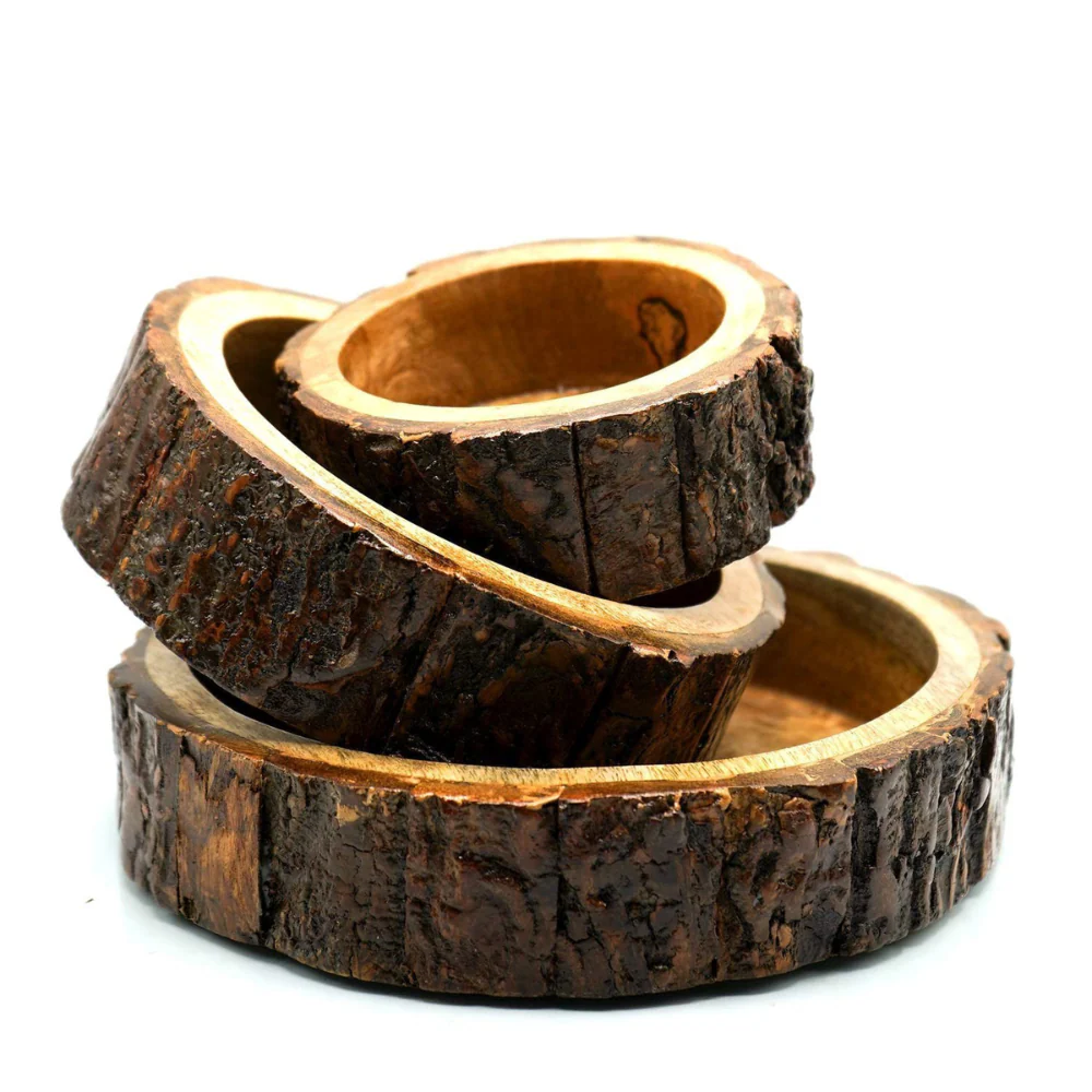 Wooden Serving Tray Set of 3